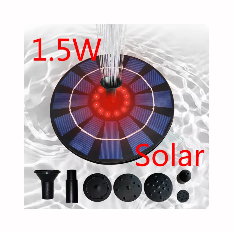 Skvision 1.5W güneş çeşme, parçalardan korkmayan güneş silikon gofret kullanır. 12 lamba çiçek yatakları için uygundur