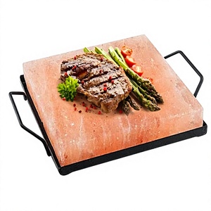 100% Sel rose de l'Himalaya naturel, plaque de cuisson sculptée, pour usage en cuisine, avec étiquette privée OEM, artisanat du sel en pierre - Product Image 1