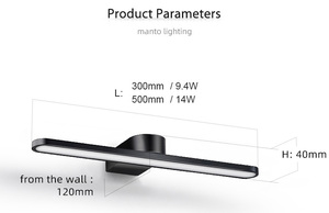 Lámpara de Pared LED Moderna de Aluminio, 12W, 3500K, Blanco Cálido, Control Táctil, Regulable, Montaje en Superficie, para Sala de Estar, Diseño Minimalista - Product Image 3