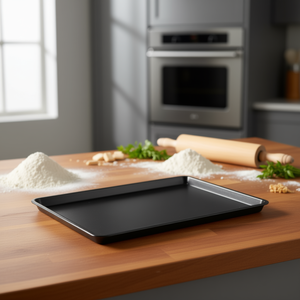 ถาดอบพิซซ่าอะลูมิเนียมสีดำ Excelsa ขนาด 26x37 ซม. สำหรับอบขนม - Product Image 3