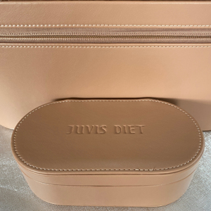 Étui en cuir PU écologique personnalisé pour sèche-cheveux <span class=keywords><strong>Dyson</strong></span> <span class=keywords><strong>Supersonic</strong></span>, boîtes rigides modernes, design d'emballage en relief, forme ovale - Product Image 2