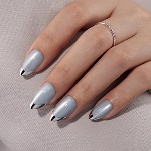 <span class=keywords><strong>Uñas</strong></span> Postizas <span class=keywords><strong>de</strong></span> Gel Suave Opacas Reutilizables con Punta Francesa Cromada <span class=keywords><strong>Rosa</strong></span> <span class=keywords><strong>de</strong></span> Marca Privada, 32 Piezas, 16 Tamaños, <span class=keywords><strong>Uñas</strong></span> <span class=keywords><strong>de</strong></span> Presión PMMA - Product Image 6