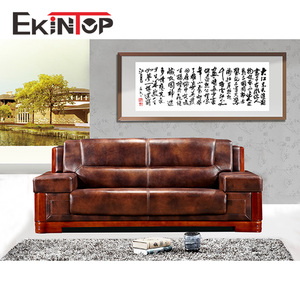 Juego de Sofás Seccionales Modernos de Alta Calidad para Oficina Ejecutiva y Sala de Estar, Cuero PU, Estructura de Madera/Hierro, Tamaño y Color Personalizables - Product Image 2