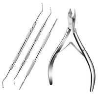 WELLFLYER CNSET-043 pince à cuticules professionnelle en acier inoxydable outils de pédicure et de manucure pince à ongles ensemble de coupe-cuticules