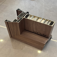 Porte d'entrée coulissante en aluminium haut de gamme au design moderne, résistante au feu 1,5 heure, pour usage extérieur en villas et hôtels