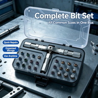 Jeu de tournevis à cliquet de précision 24-en-1, outils de réparation manuels multifonctionnels pour la maison