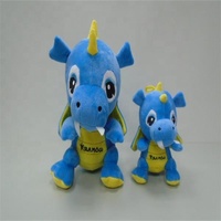 Pologne peluche dragon bleu gonflable beau dinosaure dragon jouet