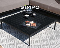 SIMPOLIFESTYLE Premium Resort Outdoor-Möbel EVE Lounger Luxus Terrasse Garten Hotel Villa Wohnzimmer Wasserdichtes Aluminium
