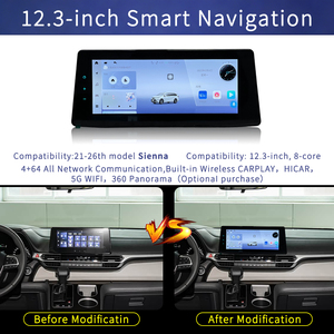 Autoradio 12,3 pouces 8 cœurs pour Toyota Sienna 2021-2026 4+64G avec CarPlay sans fil, HiCar, WiFi 5G et navigation GPS - Lecteur multimédia - Product Image 4
