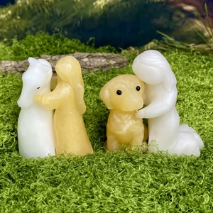 Figura Decorativa de Cristal Natural Tallada a Mano, Niña y <span class=keywords><strong>Perro</strong></span>, Niña y Caballo, 2 Estilos, Artesanía Reiki, Decoración para el Hogar, Regalo - Product Image 2