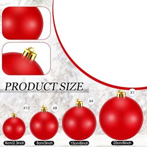 Bolas de Navidad de Plástico Irrompibles Hechas a Mano de 3/4/6/8/10/15/20/25/30/40/50 cm - Verde/Plateado/Rojo/Azul/Dorado Colores Personalizados - Product Image 3