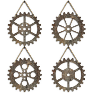 Duvar dekorasyon duvar asılı amerikan Vintage ahşap dişli duvar dekorasyon ev dekorasyon ahşap asılı plak ahşap tahta - Product Image 5