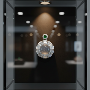 Juego de Colgante de Jadeíta de Plata Pura 925 Qingyabailu Feicui, Estilo Clásico, Joyería de Aniversario, Certificado Auténtico, Lujoso y Exquisito - Product Image 6