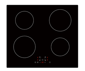 Table de cuisson à induction encastrable 4 feux en verre noir avec commandes tactiles, verrouillage enfant et minuterie - Product Image 1