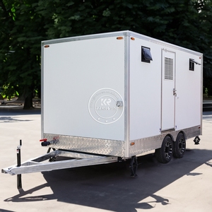 Outdoor Toilets Portable Customized Size Mobile Luxury Restroom Toilet Trailer 4 Stall Portable Bathroom Trailer - Product Image 5
