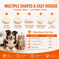 Comprimés Waylemo pour l'immunité et les allergies chez les animaux de compagnie, produits de santé pour chiens et chats avec lactoferrine, stimulant immunitaire, 200 unités
