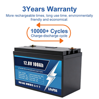 Batterie solaire divisée IP65 12,8V 200Ah 150Ah 100Ah au phosphate de fer et de lithium pour système de stockage d'énergie domestique avec surveillance du cycle de vie