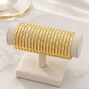 Quality Jewelry Brass 22k Gold Plated <b>Bangles</b> with Charm New Wide Designs US Made Claw Setting for Women - Product Image 5