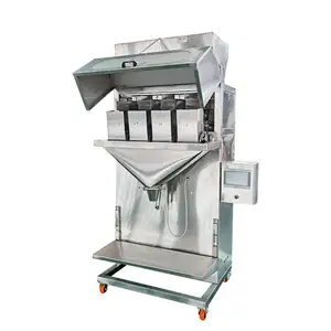 Máquina de llenado de gránulos de 1000g Máquina de envasado de gránulos de dulces de granos de peso vibratorio semiautomática