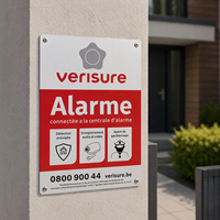 Panneau de surveillance personnalisé en aluminium, signalisation d'alarme de sécurité en métal pour dissuasion à domicile et en entreprise