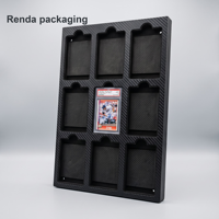 Plateau d'insertion en EVA découpé sur mesure par CNC pour cadre de présentation de cartes à collectionner TCG et sportives Renda Packaging