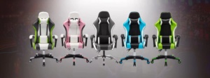 Sillas <span class=keywords><strong>Gamer</strong></span> de Alta Calidad con Reposabrazos de Cuero, Color Blanco <span class=keywords><strong>y</strong></span> <span class=keywords><strong>Rosa</strong></span> para Chicas - Product Image 6