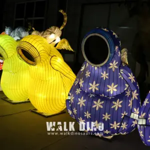 High Quality Waterproof Silk Chinese Lantern Show Outdoor Festival Decorative Lantern