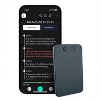 Enregistreur vocal IA 64 Go avec contrôle par application, enregistrement WAV et prise de notes, mémo vocal numérique USB avec construction métallique pour réunions, appels et conférences