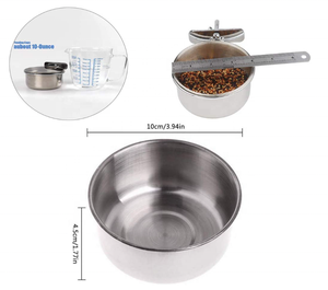 Copos de alimentação de papagaio, aves, prato de comida, aço inoxidável, alimentadores, gaiola de água, com braçadeira, suporte para baratas - Product Image 4