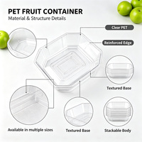 Groothandel Wegwerp Groene PET Blister Fruitbak 0,3 mm Dik Aangepaste Logoprint Verpakking voor Landbouwproducten voor Vers Fruit