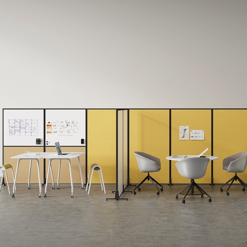 Movable Partition Screens on Wheels for