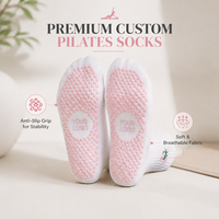 Chaussettes de Pilates et de ballet personnalisées de haute qualité, antidérapantes, en coton, avec grip, pour le yoga, le fitness, les sports, logo sur le dessous, toutes saisons
