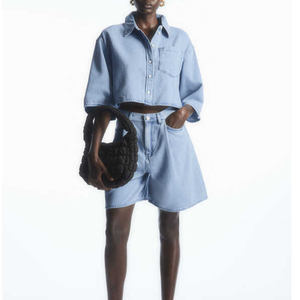 Ensembles shorts en jean personnalisés pour femmes Vêtements Ensemble deux pièces pour femmes - Product Image 2