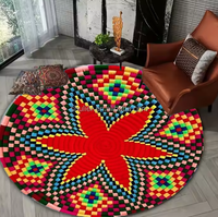 Tapis de panier coloré africain à motif Moseb éthiopien traditionnel personnalisé en 3D, vente en gros, tapis de café Habesha pour la décoration de mariage