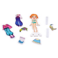 Jeu de Puzzle magnétique personnalisé, poupée habillée magnétique avec support, ensemble de jeu pour enfants, jouet, vente en gros