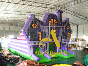 Château gonflable hanté pour Halloween, salle d'évasion gonflable avec squelettes et jeux de location de fêtes <span class=keywords><strong>fantômes</strong></span> - Product Image 3