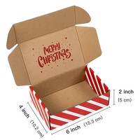 Cajas de Cartón Corrugado Reciclables Rojas y Blancas de 6 x 4 x 2 Pulgadas para Envíos Pequeños