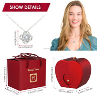 Apple Style Anneau Boucle D'oreille Collier Bijoux Emballage Cadeau Boîtes De Papier De Noël Floral Papier Carte Fleur Boîte Cadeau Fabricants