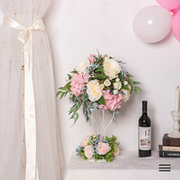 Centre de Table de décoration de mariage, support de fleur géométrique en métal doré à vendre