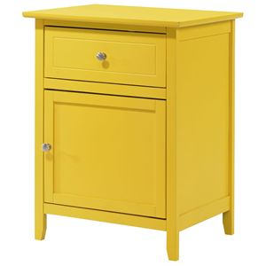 DB Table de chevet de luxe moderne Vibrant Yellow Casual Bedroom Furniture pour appartement Home Use - Product Image 1