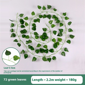 Decoración artificial sombra vides verdes vides hojas falsas Flor de plástico tubería de alcantarillado tubería de aire acondicionado <span class=keywords><strong>flores</strong></span> verdes vid - Product Image 4