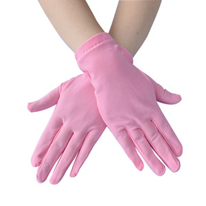 Nouveaux <span class=keywords><strong>Gants</strong></span> Courts et Fins en <span class=keywords><strong>Soie</strong></span> <span class=keywords><strong>de</strong></span> Lait Satinée Élastique pour <span class=keywords><strong>Femme</strong></span>, Respirants, pour la Danse et les Performances - Product Image 4
