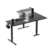Bureau debout électrique moderne à double moteur en acier inoxydable durable, hauteur réglable avec rangement pour la maison, le bureau et la chambre