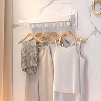 Séchoir à linge mural rétractable en aluminium à 3 niveaux, pliable, gain de place, extensible et durable pour armoire et salle de bain