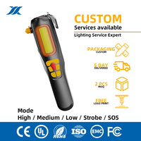Linterna Multifunción con Martillo de Seguridad para Auto, Radio de Emergencia, Linterna LED USB