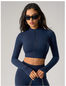 OEM ODM Dames Slim Fit Yogakleding Jas Gym Lange Mouw Sport Ritsjas Gymkleding Jassen Workout Ritsjas Yogajas - Product Image 3