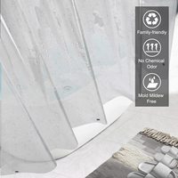 Rideau de douche épais pliable 12mm, en plastique robuste avec revêtement, drap de douche PEVA transparent pour salle de bains, bon marché