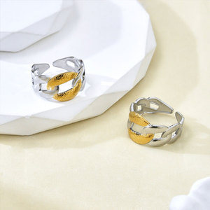 <b>Custom</b> <b>Ring</b> Bulk Non Tarnish 316L Stainless Steel 14k 18k Gold Plated Fine <b>Ring</b> for Women - Product Image 3