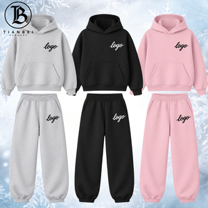 Completo sportivo casual da <span class=keywords><strong>donna</strong></span> Autunno Inverno 2026: Felpa con cappuccio a maniche lunghe e <span class=keywords><strong>pantaloni</strong></span> larghi, set 2 pezzi - Product Image 1