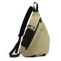 Nouveau sac de poitrine/bandoulière imperméable en PU pour homme avec fermeture éclair - Grande capacité pour le cyclisme en extérieur, les loisirs, les voyages et la mode urbaine